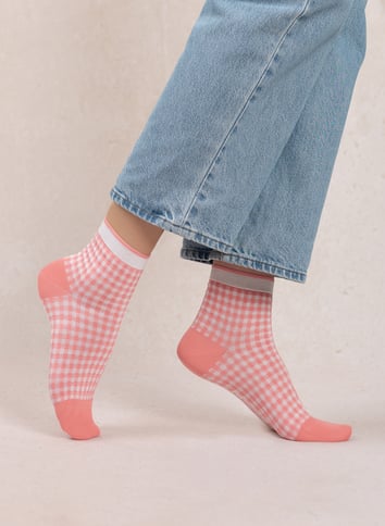 Sokken met print - katoenblend BLEUFORET Roze